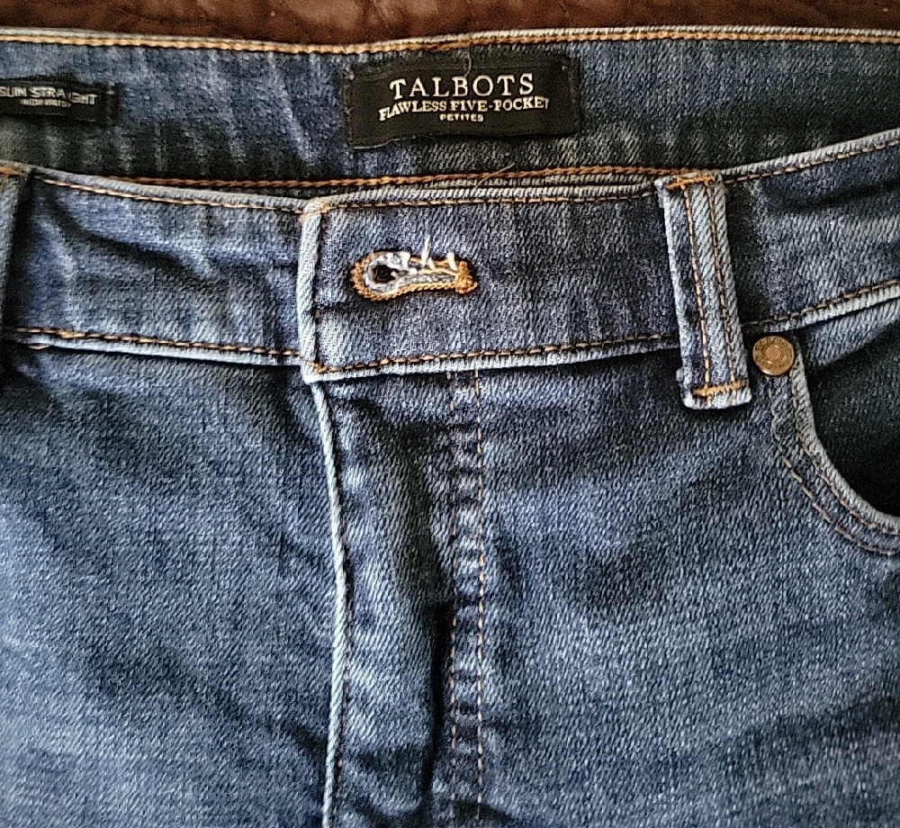 Talbots High Rise Distressed Blue Jeans - Picture 2 of 11